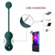 Заказать Изумрудные вагинальные шарики Magic Motion Crystal Duo Smart Kegel Vibrator with Weight Set