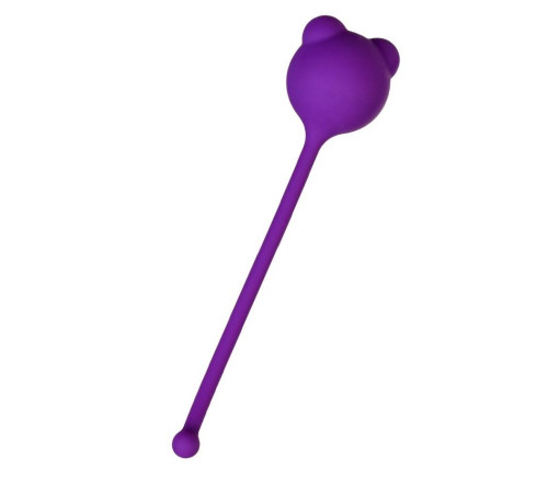 Фиолетовый силиконовый вагинальный шарик A-Toys с ушками