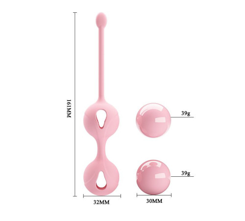 Нежно-розовые вагинальные шарики Kegel Tighten Up I