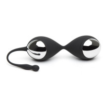 Черно-серебристые вагинальные шарики Inner Goddess Kegel Toner Balls