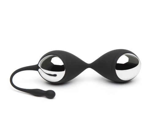 Черно-серебристые вагинальные шарики Inner Goddess Kegel Toner Balls