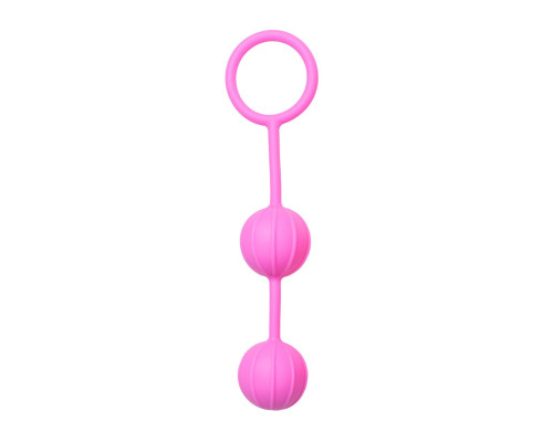 Заказать Розовые вагинальные шарики с ребрышками Roze Love Balls