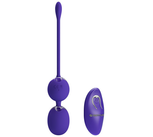 Фиолетовые вагинальные виброшарики Willie-Youth с пультом ДУ