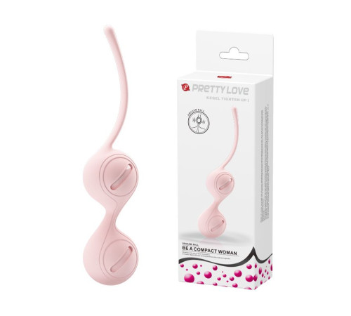 Нежно-розовые вагинальные шарики на сцепке Kegel Tighten Up I