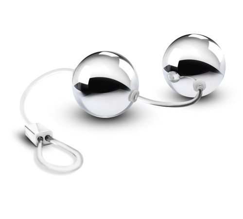 Серебристые вагинальные шарики B Yours Bonne Beads