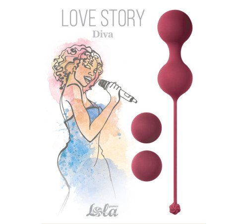 Набор бордовых вагинальных шариков Love Story Diva