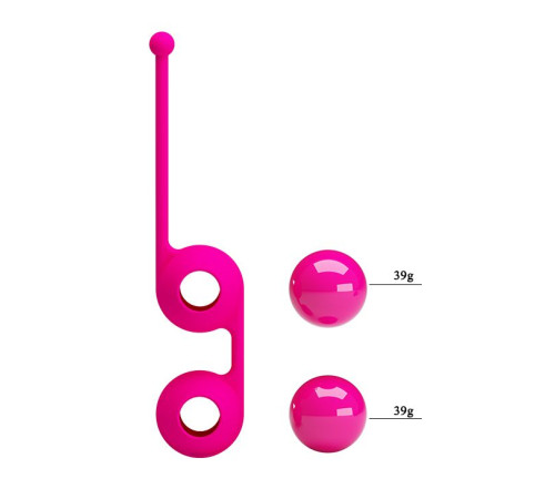 Ярко-розовые вагинальные шарики Kegel Tighten Up III
