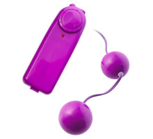 Фиолетовые вагинальные шарики с вибрацией