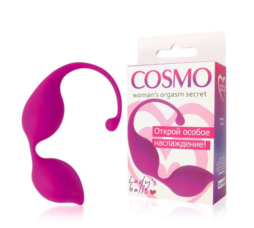 Ярко-розовые фигурные вагинальные шарики Cosmo