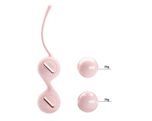 Нежно-розовые вагинальные шарики на сцепке Kegel Tighten Up I Нежно-розовые вагинальные шарики на сцепке Kegel Tighten Up I