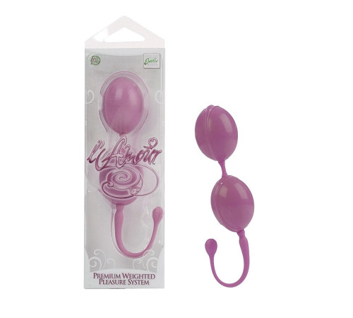 Розовые вагинальные шарики LAmour Premium Weighted Pleasure System