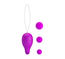 Лиловое вагинальное яйцо с утяжеляющими шариками Kegel Ball