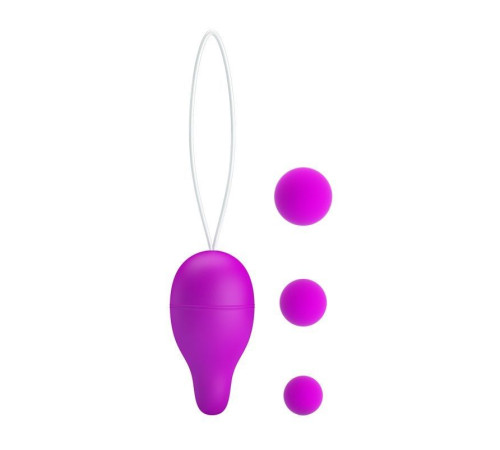Лиловое вагинальное яйцо с утяжеляющими шариками Kegel Ball