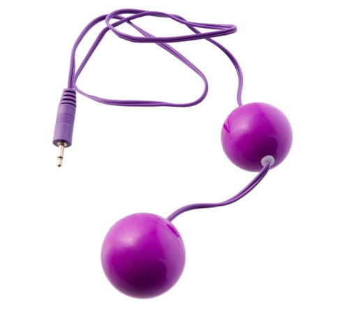 Фиолетовые вагинальные шарики с вибрацией