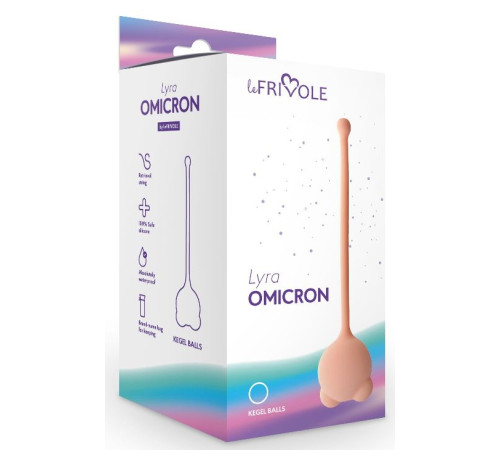Бежевый вагинальный шарик Omicron Бежевый вагинальный шарик Omicron