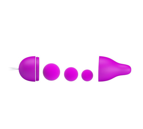 Лиловое вагинальное яйцо с утяжеляющими шариками Kegel Ball