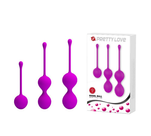 Набор лиловых вагинальных шариков Kegel Ball Набор лиловых вагинальных шариков Kegel Ball