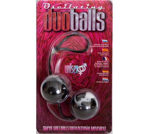 Чёрно-белые вагинальные шарики Duoballs