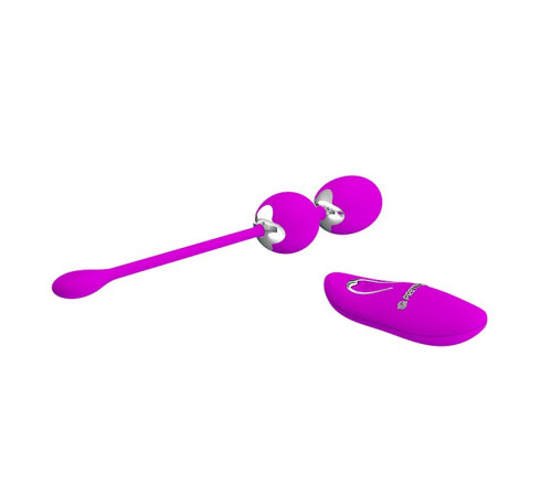 Лиловые вагинальные виброшарики Willie с пультом ДУ