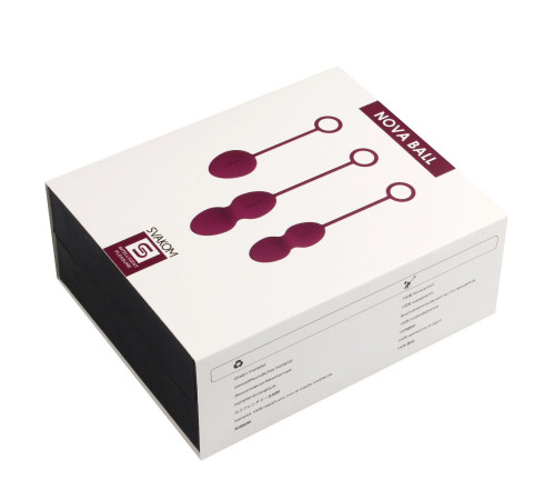 Набор фиолетовых вагинальных шариков Nova Ball со смещенным центром тяжести