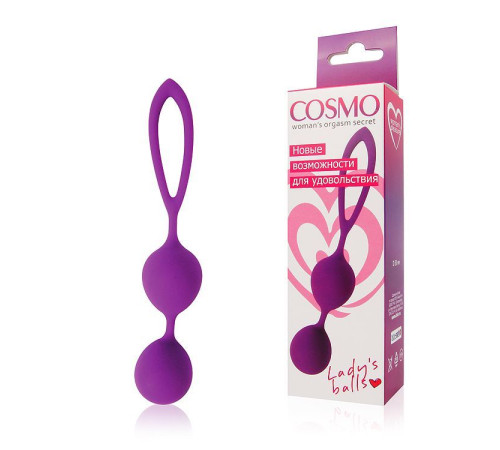 Фиолетовые двойные вагинальные шарики Cosmo Фиолетовые двойные вагинальные шарики Cosmo