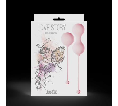 Набор розовых вагинальных шариков Love Story Carmen