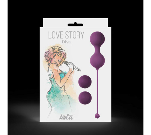 Набор фиолетовых вагинальных шариков Love Story Diva