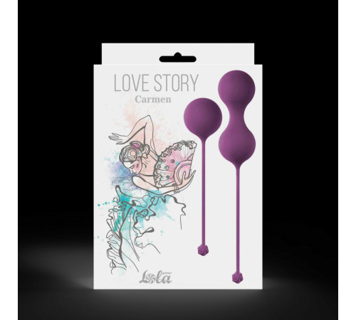 Набор фиолетовых вагинальных шариков Love Story Carmen