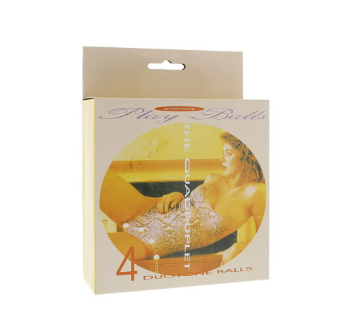 Бусы из 4 вагинальных шариков молочного цвета