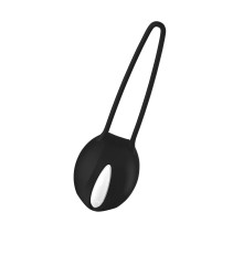 Черный вагинальный шарик Smartballs Uno с петлей