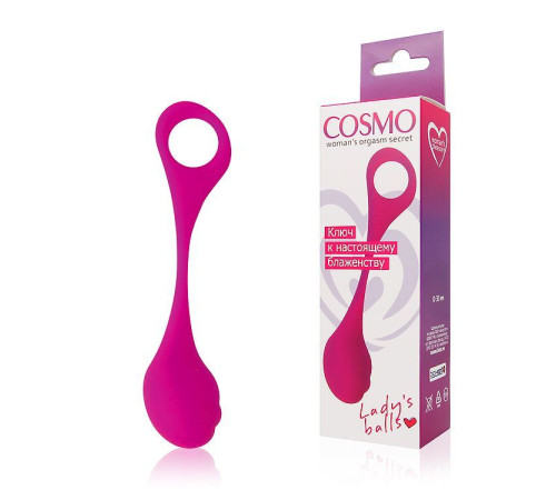 Ярко-розовый вагинальный шарик Cosmo
