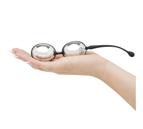 Серебристо-черные вагинальные шарики Inner Goddess Silver Jiggle Balls