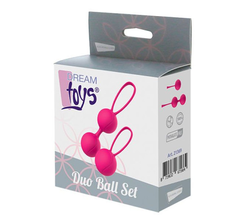 Набор розовых вагинальных шариков PLEASURE BALLS   EGGS DUO BALL SET
