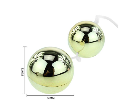 Золотистые шарики с вибрацией Goden Balls