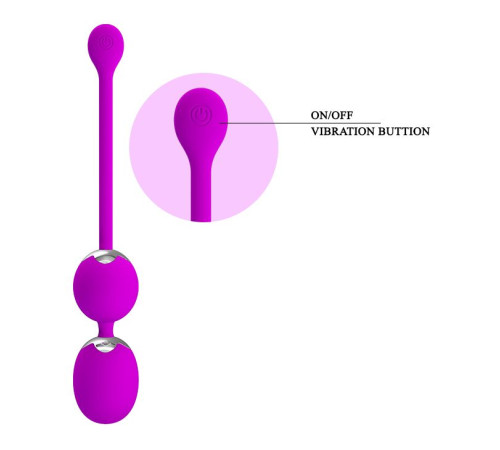 Лиловые вагинальные виброшарики Willie с пультом ДУ