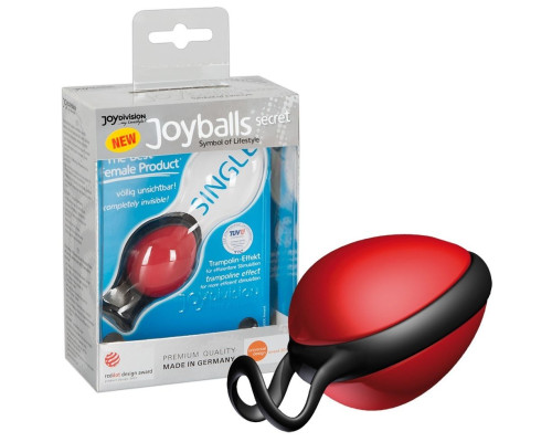 Заказать Красный вагинальный шарик со смещенным центром тяжести Joyballs Secret