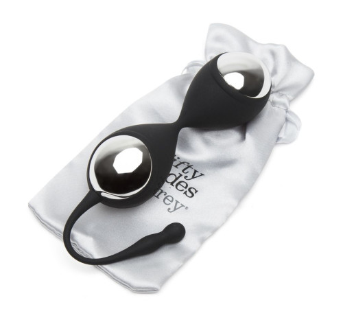 Черно-серебристые вагинальные шарики Inner Goddess Kegel Toner Balls