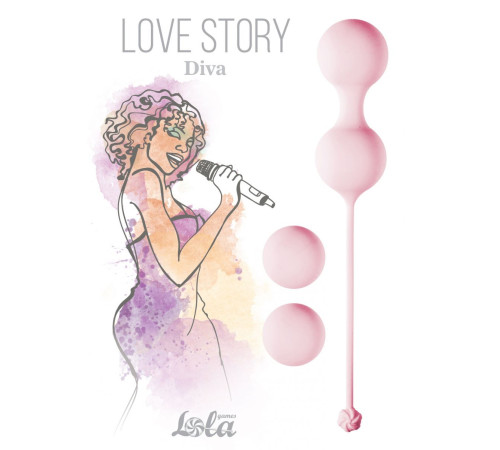 Набор розовых вагинальных шариков Love Story Diva