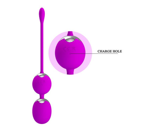 Лиловые вагинальные виброшарики Willie с пультом ДУ