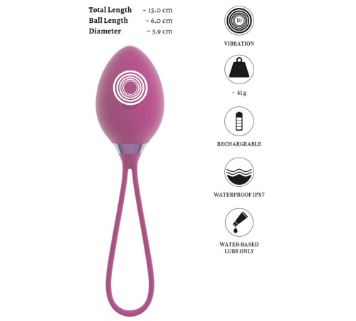Фиолетовый вагинальный шарик ROVANA RC Love Ball