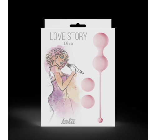 Набор розовых вагинальных шариков Love Story Diva