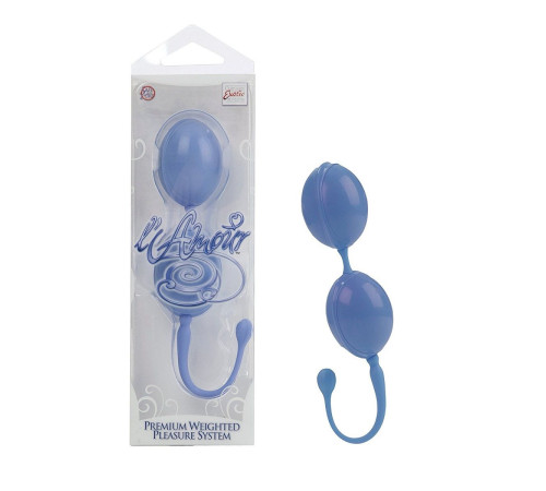 Голубые вагинальные шарики LAmour Premium Weighted Pleasure System