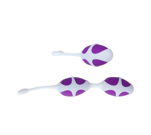 Фиолетовые вагинальные шарики из силикона: 2+1