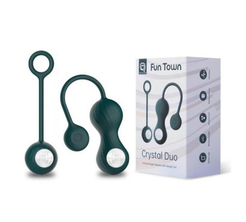 Изумрудные вагинальные шарики Magic Motion Crystal Duo Smart Kegel Vibrator with Weight Set