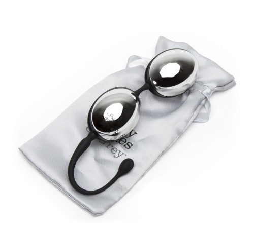 Серебристо-черные вагинальные шарики Inner Goddess Silver Jiggle Balls