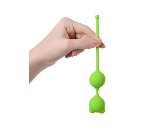 Зеленые вагинальные шарики A-Toys с ушками
