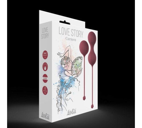 Набор бордовых вагинальных шариков Love Story Carmen
