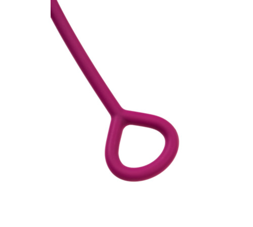 Бордовые вагинальные шарики Moussy с вибрацией и пультом ДУ