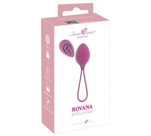 Фиолетовый вагинальный шарик ROVANA RC Love Ball