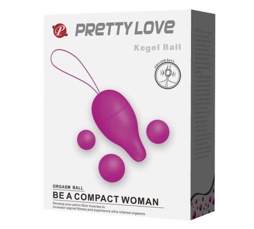 Лиловое вагинальное яйцо с утяжеляющими шариками Kegel Ball